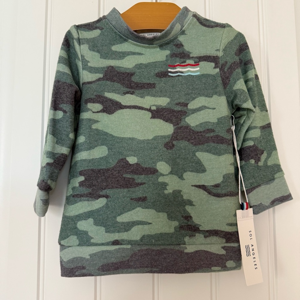 NWT Sol Angeles Baby Camo Sweatshirt